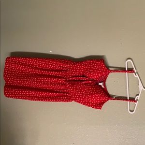 Red floral dress (size medium)